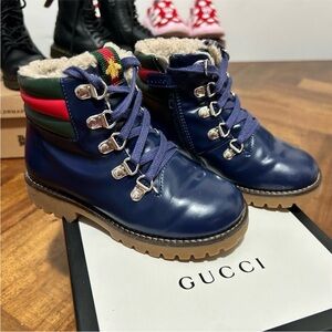Gucci Blue Leather Boots